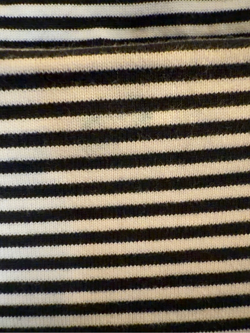 Kate Spade Saturday Striped Boat Neck 3/4 Sleeve Cotton Knit Top L Black White - Picture 7 of 9